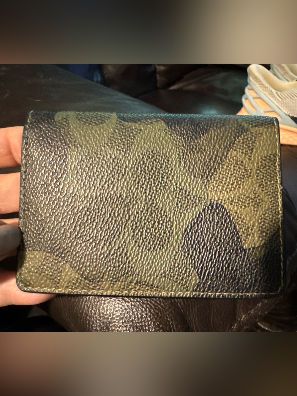 Coach Men's Green/Black Camouflage Bifold Wallet w/ ID Window, Credit Card - Picture 12 of 16